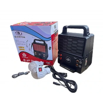Everton Rt-913 -Usb-Tf Card -Mp3-Bluetooth-Mp3Güneş Enerjili Işıklı Radyo 2 Ampul Set