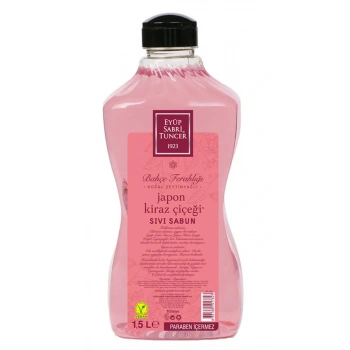 Eyüp Sabri Tuncer 1,5lt Japon Kiraz Çiçeği  Sıvı Sabun Doğal Zeytinyağlı