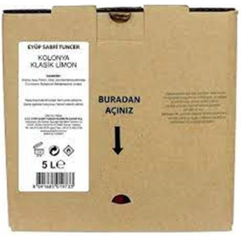 Eyüp Sabri Tuncer 5lt Limon  Kolonyası (5lt Bag IN Box Endüstriyel)