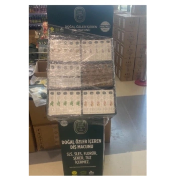 Eyüp Sabri Tuncer Doğa 90lı Diş Macunu Standı (Misvak-Karanfil-Bambu Karbon-Kakao-Nane-Zencefil)