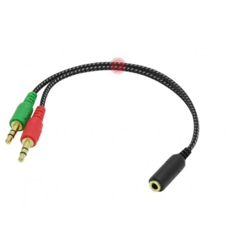 Frisby FA-6624AC 2x3.5mm Stereo Erkek - 4 Pin 3.5mm Stereo Dişi Y Kablo