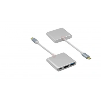 Frisby FA-7656TC Type-C - HDMI + USB 3.0 Adaptör + PD Şarj