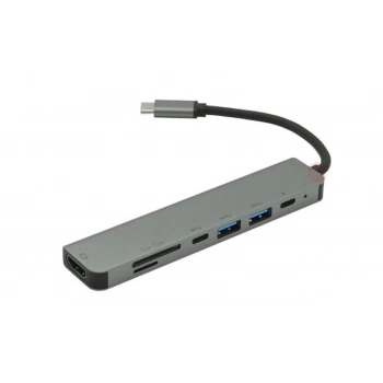 Frisby FA-7662TC USB Type-C™ - HDMI + SD-TF + USB 3.0 Adaptör + PD Şarj