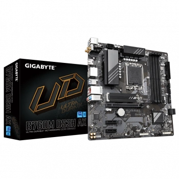 GIGABYTE B760M DS3H AX DDR5 7600MHz(OC) Soket 1700 M.2 HDMI DP mATX Anakart