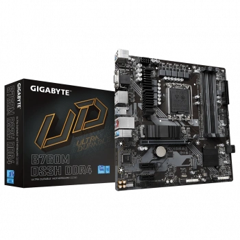 GIGABYTE B760M DS3H DDR4 7600MHz(OC) DDR5 Soket 1700 M.2 HDMI DP D-Sub mATX Anakart