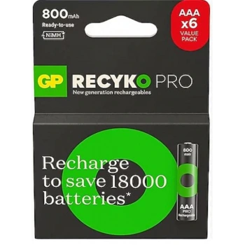 Gp AAA 850 mAh Şarjlı İnce Kalem Pil  4+2li Paket Recyko GPHCH83BOK