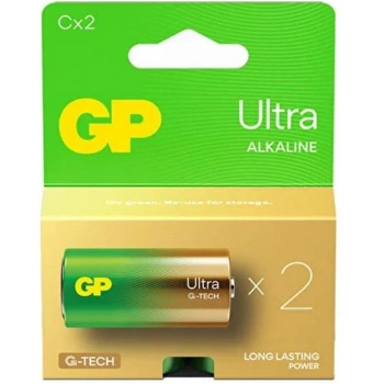 GP G-Tech LR14 Orta Boy Ultra Alkalin Pil 2li Paket GP14AU-U2 C Boy