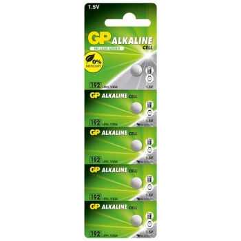 GP GP192-C5 LR41 AG3  Alkalin Düğme Pil 5li Paket