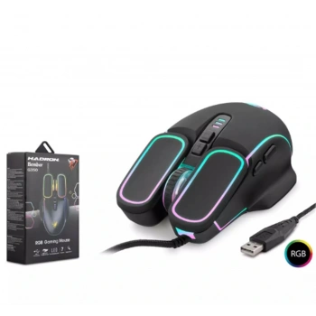 HADRON Bomber G350 Rgb 7 Buttons Usb 1200-2400-4800-6400 Dpı Oyuncu Mouse (1,40cm Kablo Uzunluğu)