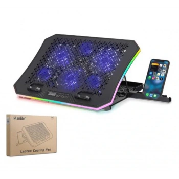 Hadron Dcxaa8 Notebook Soğutucu 6-Fan + Telefon Standı 14-18 RGB Siyah
