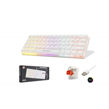 Hadron G508R Kablolu Oyuncu Mini Klavye Mekanik Red Switch Rgb Q Beyaz