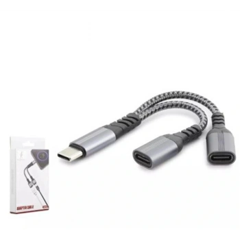 Hadron Gj-017 Type-C To 2-Type-C F Kablo Car Şarj 100W Siyah