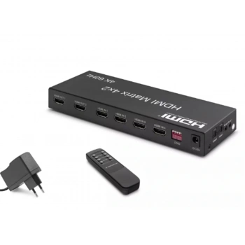 Hadron Hdx1334 Hdmi Switch & Splitter 4-In 2-Out Matrix Siyah 4K HDMI Girişi: 4 HDMI Çıkışı: 2