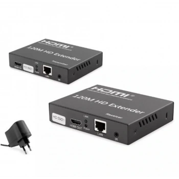 Hadron Hdx1348 120M Hdmi Extender 3840 x 2160 @30Hz 4K  Siyah