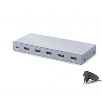 HADRON HDX1432 HDMI Splitter EDID 8K 60 Hz 1 Giriş 4 Çıkış Gri