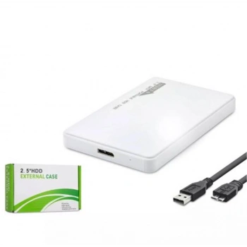 HADRON HDX1752 2.5 SATA HDD-SSD Harici Disk Kutusu USB 3.0 Micro-B - Beyaz