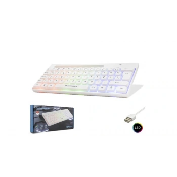 Hadron Hdx2608 Kablolu Oyuncu Mini Klavye Led Q Beyaz