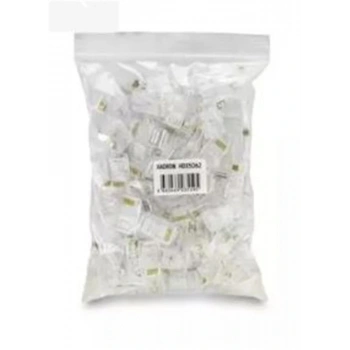 Hadron Hdx5063 Cat6 Konnektör Ez Rj45 Delikli 100Lü Paket Şeffaf