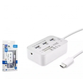 HADRON HDX7029 TYPE-C HUB COMBO 3-USB3.0 + MS + SD + M2 + TF 20CM 7IN1 BEYAZ