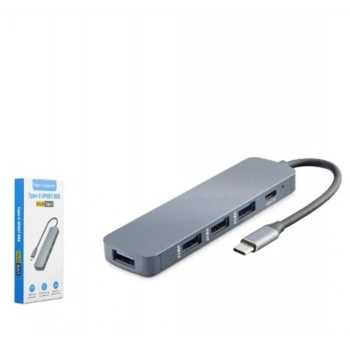 HADRON HDX7044 TYPE-C HUB 4-USB3.0 + DC SV GRİ