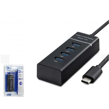 HADRON HDX7045 Type-C 3.0 Hub 4 Port 5 Gbps Siyah