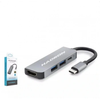 Hadron Hdx7840 Type-C To Hub Hdtv Hdmi 4K 30Hz + Type-C + 2-Usb3.0 4In1 Gri