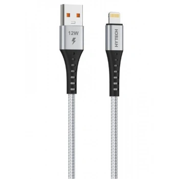Hytech HY-X331 1m 2.4A Lightning Silver Gri Data + Şarj Kablosu