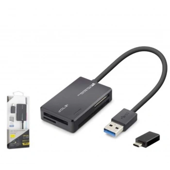iETOP C313 USB Type-C 3.2 Gen1 All in One Kart Okuyucu CF SD MicroSD MS 5 Gbps Siyah