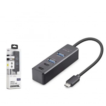 iETOP TU1009 Type-C 3.2 Gen2 Hub 4 Port 10 Gbps Siyah