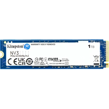 Kingston 1TB NV3 M.2 2280 NVMe SSD | PCIe 4.0 Gen 4x4 | Up to 6000 MB-s | SNV3S-1000G