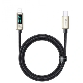 MCDODO CA-8811 20W DİJİTAL GÖSTERGELİ TYPE-C TO LİGHTNİNG PD DATA-ŞARJ KABLOSU-GÜMÜŞ