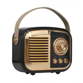 Mikado MD-24BT Echoes 3W 800mAh Siyah Usb+TF Kart+Bluetooth Destekli Klasik Retro Müzik Kutusu