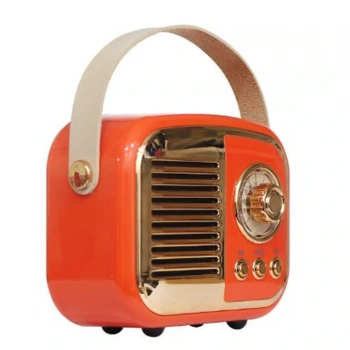 Mikado MD-24BT Echoes 3W 800mAh Turuncu Usb+TF Kart+Bluetooth Destekli Klasik Retro Müzik Kutusu