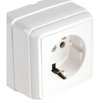 Mutlusan Bron Sıva Üstü Kapaklı Topraklı Priz Beyaz ( 2160 110 0201)