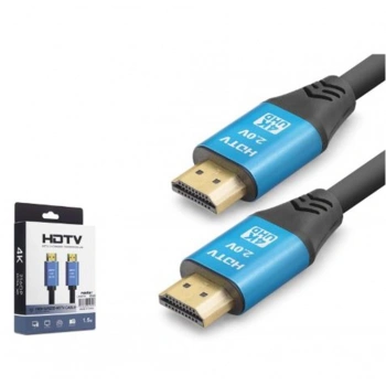 NODAR ND4050 HDMI 2.0 Kablo 4K 60 Hz OD 8.0 mm 1.5 m Siyah Mavi