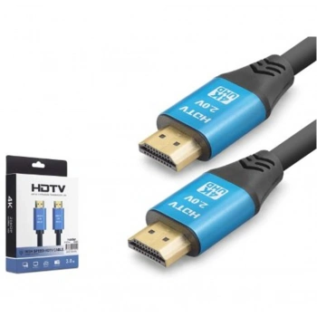 NODAR ND4051 HDMI 2.0 Kablo 4K 60 Hz OD 8.0 mm 3 m Siyah Mavi
