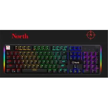 North Shield Blue Switch Türkçe Q RGB Mekanik Gaming Klavye