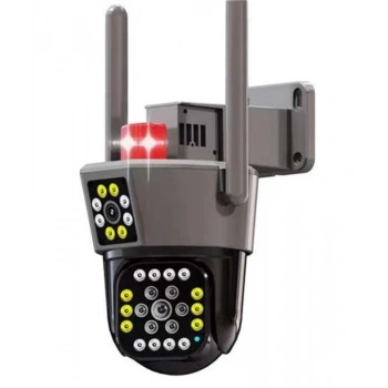 OKam O-KAM-6015 6MP Dual Lens WIFI PTZ 3.5 Dual Screen Image, 15Pcs Leds Dual Light