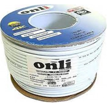 Onli RG6-U4 48 Tel 0,90 CCS-AL 100 metre Anten Uydu Kablosu