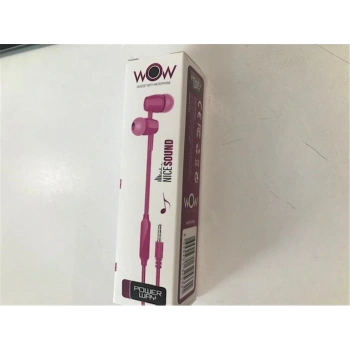 Powerway WOW Pink Kulak İçi Mikrofonlu Ses Kontrolli Kulaklık