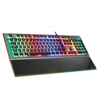 Rampage KB-R101 IMPRESSIVE Gri-Siyah USB RGB Aydınlatmalı İnce Tasarım Red Switch Oyuncu Klavyesi