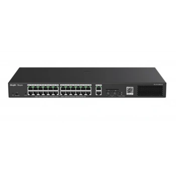 Ruijie-Reyee RG-ES228GS-LP 28 Port 10-100-1000 Yönetilebilir 2SFP 2Gigabit Uplink 24Port PoE+(250W)