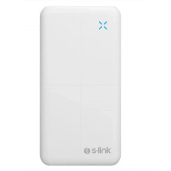 S-link IP-G12N 10000mAh Micro+Usb+ Type-C Giriş+Çıkış Beyaz. Taşınabilir Pil Şarj Cihazı Powerbank