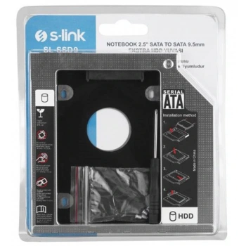S-link SL-SSD9 SATA to SATA 9.5mm Notebook Ekstra Hdd Yuvası