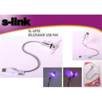 S-link SL-UF02 Anahtarlı + Ledli Usb Fan