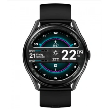 S-link W1 Clarity GloryFit + Bluetooth Uyumlu 1.43 Amoled Ekran 300mAh Bataryalı Siyah Akıllı Saat