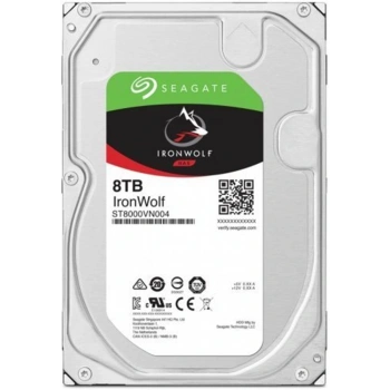 Seagate 8Tb ST8000VN004 Ironwolf 3,5 7200Rpm 256Mb Rv Sensör, Sata 3, 7-24  Nas Diski
