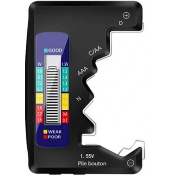 Sline M-005 Pil Test Cihazı 9V, 1.5V, AA, AAA, N Tipi Pil Testi