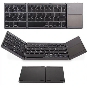 Sline Y-041 Katlanabilir Kablosuz Bluetooth Klavye Touchpadli Taşınabilir