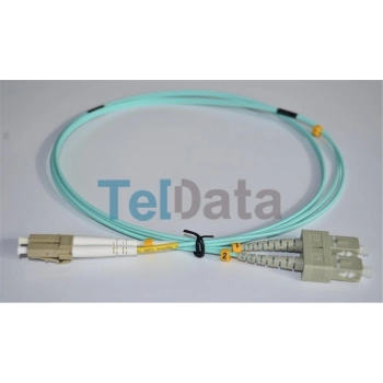TELDATA TLD-SCLCOM31 SC-UPC-LC-UPC MM DX OM3 1 METRE FIBER OPTIK PATCHCORD